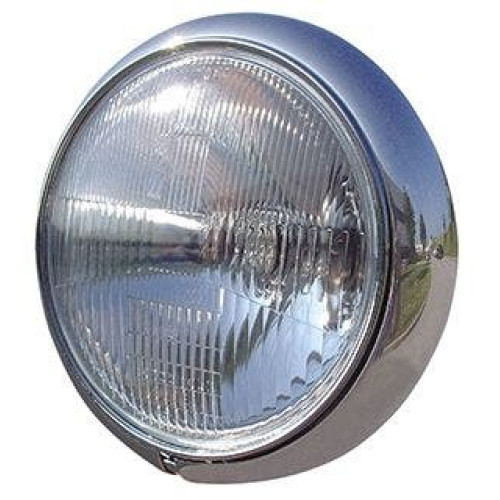 PartzBiz HD: 4421284-Chrome 7" Headlight H4 12v 60/55 Watt Harley & Custom Models 8-197