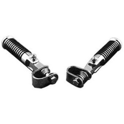 PartzBiz HD MU24001 - Chrome O-Ring Footrests Small Diameter Pivot Stud 1-1.25" Clamp Harley & Custom