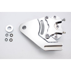 PartzBiz HD VT23-0853 - Chrome ด้านหลัง 4 สี่ลูกสูบเบรค Caliper ชุด Harley Softail FXST FLST Evo 23-0853 PartzBiz HD VT23-0853 - Chrome ด้านหลัง 4 สี่ลูกสูบเบรค Caliper ชุด Harley Softail FXST FLST Evo 23-0853