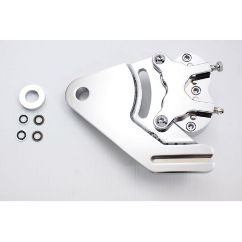 PartzBiz HD: 4421208-Chrome ด้านหลัง 4 สี่ลูกสูบเบรค Caliper ชุด Harley Softail FXST FLST Evo 23-0853 PartzBiz HD: 4421208-Chrome ด้านหลัง 4 สี่ลูกสูบเบรค Caliper ชุด Harley Softail FXST FLST Evo 23-0853
