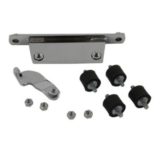 PartzBiz HD: 4421151-Chrome Softail Style 6" Round Oil Tank Mount Kit 84-99 Harley FLST FXST 62707-84 31-0221 310221 6270784