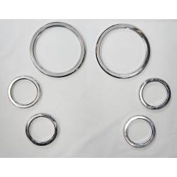 PartzBiz HD 677690 & 677702 - Chrome Speedometer & Gauge BEZEL ครอบคลุม Bezels Harley Dresser FLHX FLHT FLH PartzBiz HD 677690 & 677702 - Chrome Speedometer & Gauge BEZEL ครอบคลุม Bezels Harley Dresser FLHX FLHT FLH