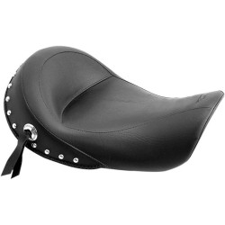 PartzBiz HD MD75471 - Mustang Seats Chrome Studded Driver Solo Seat for Harley Dyna Models 96-03 | 75471 PartzBiz HD MD75471 - Mustang Seats Chrome Studded Driver Solo Seat for Harley Dyna Models 96-03 | 75471