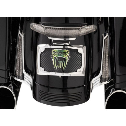 PartzBiz HD: 4421116-Ciro 40045 Red LED Filler Panel Accent Lights Chrome Harley Touring FLH/R 14-Up