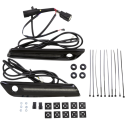 PartzBiz HD DS35011822 - Ciro 40071 Black LED Saddlebag Hinge Cover Smoke Lens RTB Lights Harley 14-Up PartzBiz HD DS35011822 - Ciro 40071 Black LED Saddlebag Hinge Cover Smoke Lens RTB Lights Harley 14-Up