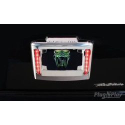 PartzBiz HD DS20301435 - Ciro 40080 Chrome License Plate Frame & Red LED Running Light Harley Trike 09-Up PartzBiz HD DS20301435 - Ciro 40080 Chrome License Plate Frame & Red LED Running Light Harley Trike 09-Up