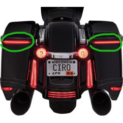 PartzBiz HD DS20402028 - Ciro Bag Blades Saddlebag Accent Lights Red LED Smoke Lens Harley Special 10-13 PartzBiz HD DS20402028 - Ciro Bag Blades Saddlebag Accent Lights Red LED Smoke Lens Harley Special 10-13