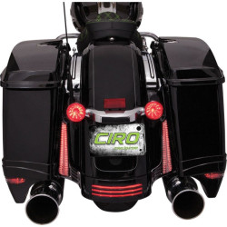 PartzBiz HD DS20401929 - Ciro Black Fender Filler Panel LED Lights Plug & Play Harley FLHX FLTRX 14-17 | 40023 PartzBiz HD DS20401929 - Ciro Black Fender Filler Panel LED Lights Plug & Play Harley FLHX FLTRX 14-17 | 40023
