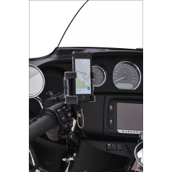 PartzBiz HD DS44020590 - Ciro Black ที่วางสมาร์ทโฟน/GPS แบบพรีเมี่ยมพร้อมที่ชาร์จฝั่งซ้ายหรือขวา Ciro Black 50211