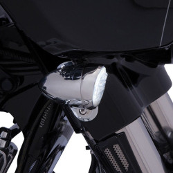PartzBiz HD DS20402017 - Ciro Chrome Bullet Style Fang LED Front Turn Signal Inserts Dual Function Harley | 45400 PartzBiz HD DS20402017 - Ciro Chrome Bullet Style Fang LED Front Turn Signal Inserts Dual Function Harley | 45400