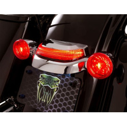 PartzBiz HD DS20101453 - Ciro Chrome Crown Taillight Lightstrike Tech Chrome Smoke Harley Touring 14-Up PartzBiz HD DS20101453 - Ciro Chrome Crown Taillight Lightstrike Tech Chrome Smoke Harley Touring 14-Up