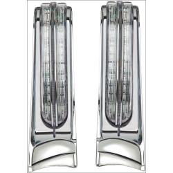 PartzBiz HD DS20401821 - Ciro Chrome Smoke LED ไฟส่องเฉพาะกระเป๋าข้างรถ 14-16 FLHT/K (pr) | 40002