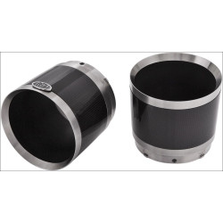 PartzBiz HD DS18020318 - Ciro Stainless Carbon Machined Muffler Tips Ciro Megaphone / Straight (Pr) | 31400 PartzBiz HD DS18020318 - Ciro Stainless Carbon Machined Muffler Tips Ciro Megaphone / Straight (Pr) | 31400