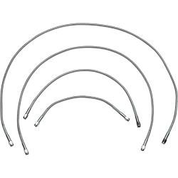 PartzBiz HD DSDS098860 - Drag Universal Clear Coated สายเบรกสแตนเลส 60” พร้อมปลายข้อต่อ AN-3 | DS098860