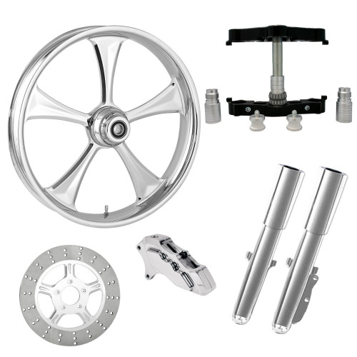 PartzBiz HD: 4420888-Clutch Chrome 23" Wheel Tire Single Side w/ Raked Triple Trees Lowers & Sliders | CLUTCH-SNGL-CHR-KIT-23PCKG PartzBiz HD: 4420888-Clutch Chrome 23" Wheel Tire Single Side w/ Raked Triple Trees Lowers & Sliders | CLUTCH-SNGL-CHR-KIT-23PCKG