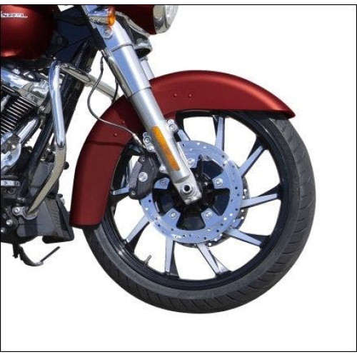 PartzBiz HD: 4420861-Coastal Moto Black Cut Hurricane 3D 21" Front Cast Wheel Only Harley 08-18 ABS