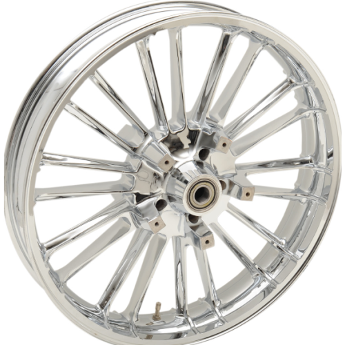 PartzBiz HD: 4420845-Coastal Moto Chrome Atlantic Precision Cast 3D 21" Wheel & Tire Package for Harley 00-23 | 3D-ATL213CHABST