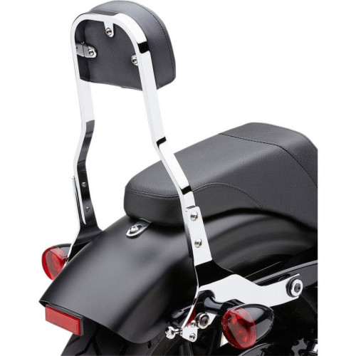 PartzBiz HD: 4420762-Cobra 602-2041 Chrome Short 14" Square Detachable Backrest Kit Harley 00-05 FL FX | 602-2041