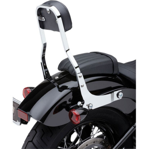 PartzBiz HD: 4420764-Cobra 602-2042 Chrome Short 14" Square Detachable Backrest Kit Harley 07-17 FL FX | 602-2042