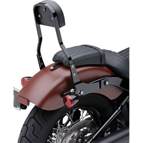 PartzBiz HD: 4420765-Cobra 602-2042B สีดำแบบสั้น 14 ” ชุดพนักพิงทรงสี่เหลี่ยมแบบถอดได้ Harley 07-17 FL/FX | 602-2042B