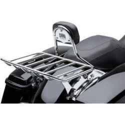 PartzBiz HD CBU-602-2601 - Cobra 602-2601 Chrome Big Ass ชั้นวางสัมภาระที่ถอดออกได้ Harley FLH/T 97-08