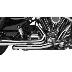 PartzBiz HD CBU-6255 - Cobra 6255 Powersport Dual Head Pipes Chrome Harley M8 FLH/T 17-20
