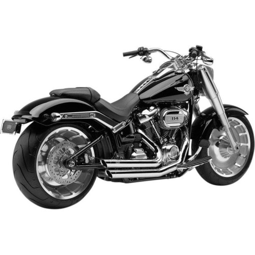 PartzBiz HD: 4420705-Cobra USA 6863 Chrome Speedster Slashdown Slash Down Full Exhaust System Headers Mufflers 18-19 Harley Softail FLFB FLFBS FXBRS 1800-2323 18002323 631397