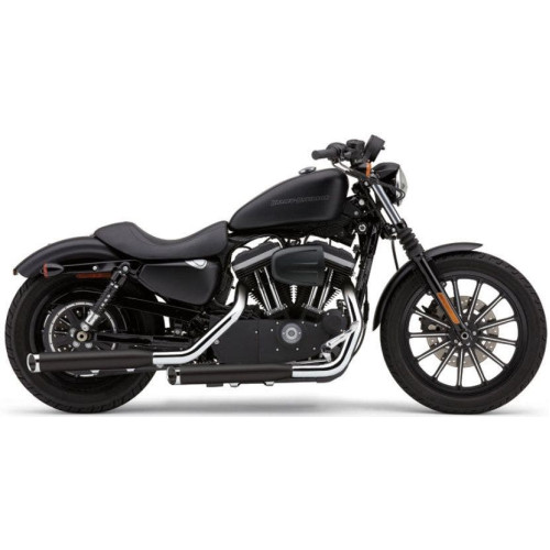 PartzBiz HD: 4420673-Cobra Black 3" Slash Cut Slip On Mufflers Billet Tip Harley 14-16 Sportster XL  | 6031B