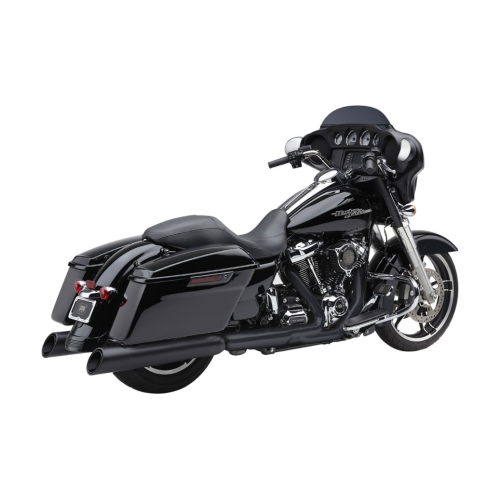 PartzBiz HD: 4420681-Cobra Black Gen2 Neighbor Haters 4.5" Upper Cut Slip On Mufflers Harley FL 17-22 | 6289RB