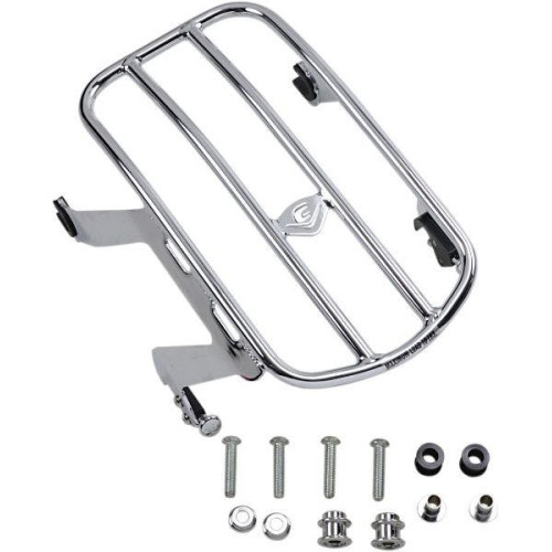 PartzBiz HD: 4420626-Cobra Chrome Detachable Solo Luggage Rack Harley Softail M8 Deluxe 18-Up PartzBiz HD: 4420626-Cobra Chrome Detachable Solo Luggage Rack Harley Softail M8 Deluxe 18-Up