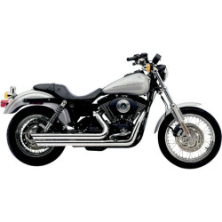 PartzBiz HD CBU-6858 - Cobra Chrome Speedster Slashdown Exhaust for Harley Dyna FXD 12-16 (excl FLD) | 6858