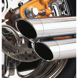 PartzBiz HD CBU-6855 - ท่อไอเสีย Cobra Chrome Speedster Slashdown สำหรับรุ่น Harley Dyna FXD 91-05 | 6855