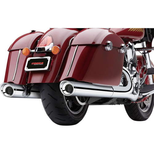 PartzBiz HD: 4420625-Cobra Exhaust 4 ” ท่อสลิปออนปลายหอยเชลล์ Indian Chieftain Roadmaster | 5204