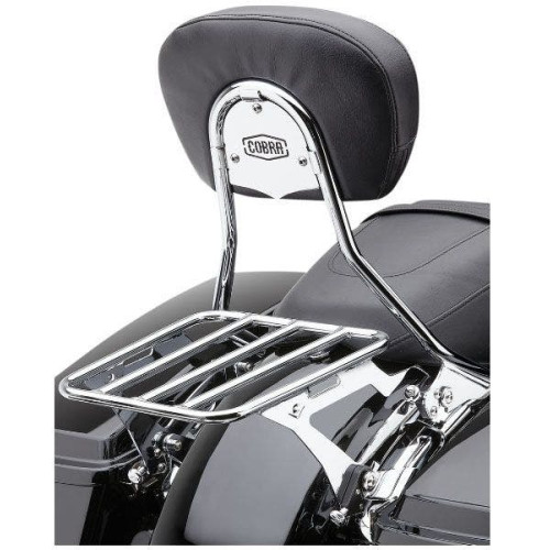 PartzBiz HD: 4420569-Cobra USA 602-2012 Chrome Detachable Passenger Backrest Harley Touring 97-08