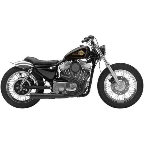 PartzBiz HD: 4420543-Cobra USA 6471B Black 4" El Diablo 2-Into-1 Exhaust 86-03 Harley Sportster XL 1800-2354 18002354 631402