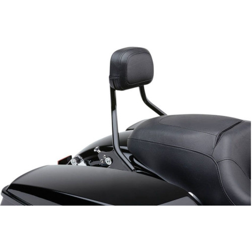 PartzBiz HD: 4420529-Cobra USA Black Short Detachable Passenger Backrest Harley Touring 97-08