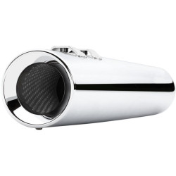 PartzBiz HD CBU-6215 - Cobra USA Chrome Power Flo 4.5" Slip On Mufflers Harley Touring FLH/T 95-16 | 6215