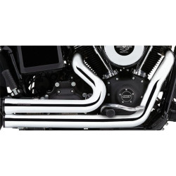 PartzBiz HD CBU-6791 - Cobra USA Chrome Speedster Short Exhaust w/ Race Pro Tips Harley Softail 12-17 | 6791