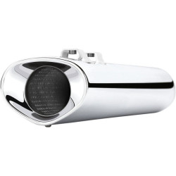 PartzBiz HD CBU-6212 - ท่อเก็บเสียง Cobra USA Chrome Tri Flow 5 ” Wide Slip On Harley Touring FLH/T 95-16 | 6212