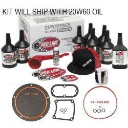 PartzBiz HD TR531301-0716TC-20W60-KIT - Complete Red Line Trans & Primary Oil Kit w/ Gaskets Harley Twin Cam 5 Speed 07-16
