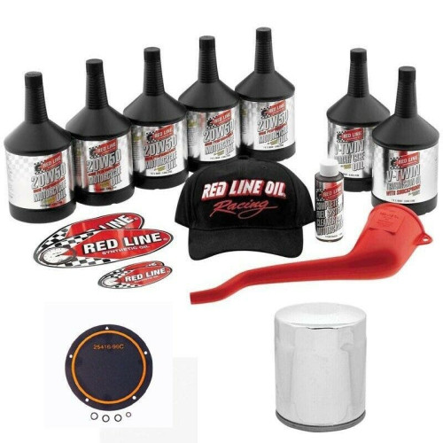 PartzBiz HD: 4420435-Complete Red Line Primary Oil Kit w/ Gaskets Harley Twin Cam 6 Speed 07-16