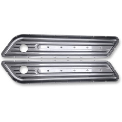 PartzBiz HD DS35010990 - Covingtons Customs Dimpled Chrome Saddlebag Hinge Latch ครอบคลุม Harley 14-15 - C1010-C PartzBiz HD DS35010990 - Covingtons Customs Dimpled Chrome Saddlebag Hinge Latch ครอบคลุม Harley 14-15 - C1010-C