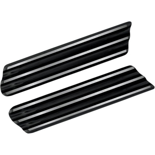 PartzBiz HD: 4420343-Covingtons Black Finned Police Saddlebag Latch Delete Plate Covers Harley 93-08 | C1006-B PartzBiz HD: 4420343-Covingtons Black Finned Police Saddlebag Latch Delete Plate Covers Harley 93-08 | C1006-B
