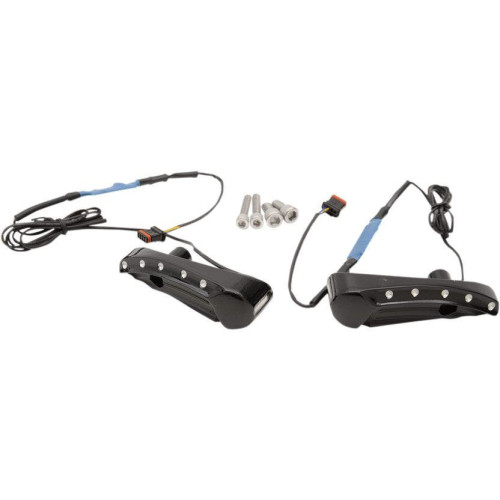 PartzBiz HD: 4420291-Covingtons Customs Black Flush Front Billet Turn Signals Harley Road Glide 15-17 | C1300-B PartzBiz HD: 4420291-Covingtons Customs Black Flush Front Billet Turn Signals Harley Road Glide 15-17 | C1300-B