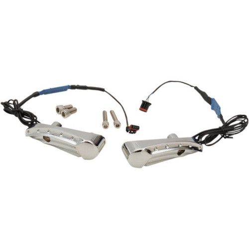 PartzBiz HD: 4420302-Covingtons Customs Chrome Flush Front Billet Turn Signals Harley FLTR 15-17 | C1300-C PartzBiz HD: 4420302-Covingtons Customs Chrome Flush Front Billet Turn Signals Harley FLTR 15-17 | C1300-C