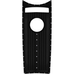 PartzBiz HD DS22020213 - Covingtons Customs Dimpled Black Dash Insert Cover Harley Road King FLHR 08-17 | C1235-บี