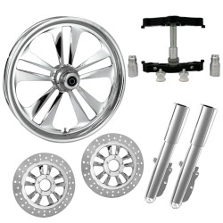 PartzBiz HD CRANK-DUAL-CHR-KIT-PCKG - Crank Chrome 23" Wheel Tire Dual Rotors w/ Raked Triple Trees Lowers & Sliders | CRANK-DUAL-CHR-KIT-PCKG PartzBiz HD CRANK-DUAL-CHR-KIT-PCKG - Crank Chrome 23" Wheel Tire Dual Rotors w/ Raked Triple Trees Lowers & Sliders | CRANK-DUAL-CHR-KIT-PCKG