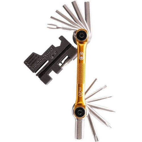 PartzBiz HD: 4420284-Crankbrothers 16405 M20 Multitool Hex Torx Wrenches Chain Tool Gold/Black