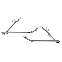 PartzBiz HD 605710 - Custom Black Saddlebag Support Brackets for Harley FLH 09-13 Repl OEM 90881-09A | Custom Chome