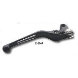PartzBiz HD 647990 - Custom Chrome Ergonomic 2 Slot คันโยกมือสีดำสำหรับ Harley 96-06 (เช่น 04-up XL) 647990